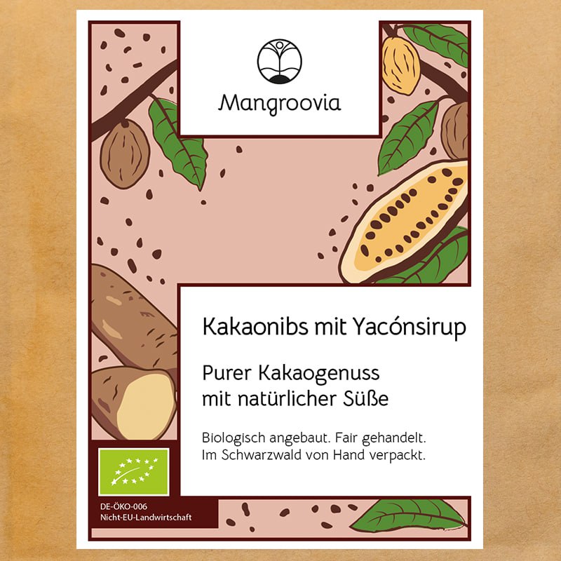 Bio Kakaonibs mit Yaconsirup Mangroovia