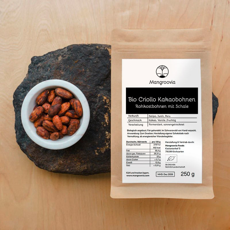 BIO Criollo Kakaobohnen in Rohkostqualität