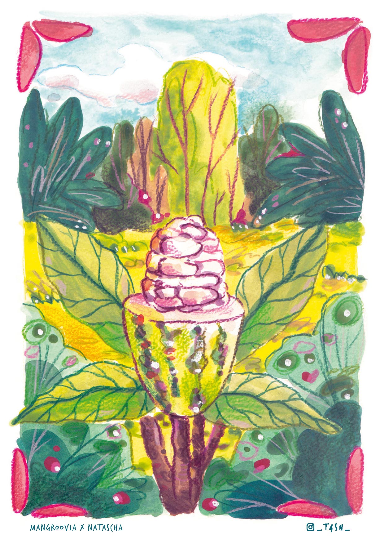 Postkarten-Edition „Cacaotales Mexiko“ – handgemalte Motive aus Chiapas & Tabasco